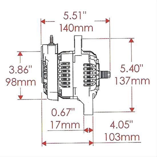 Powermaster Black Denso XS Volt Racing Alternator (PM8188)