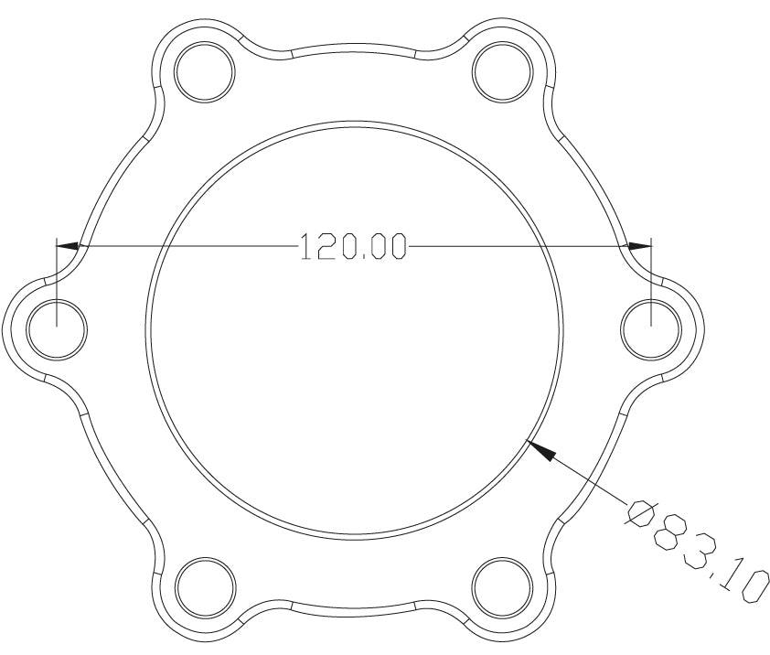 Aeroflow Stainless Steel Turbine Outlet Flange (AF9551-0007)