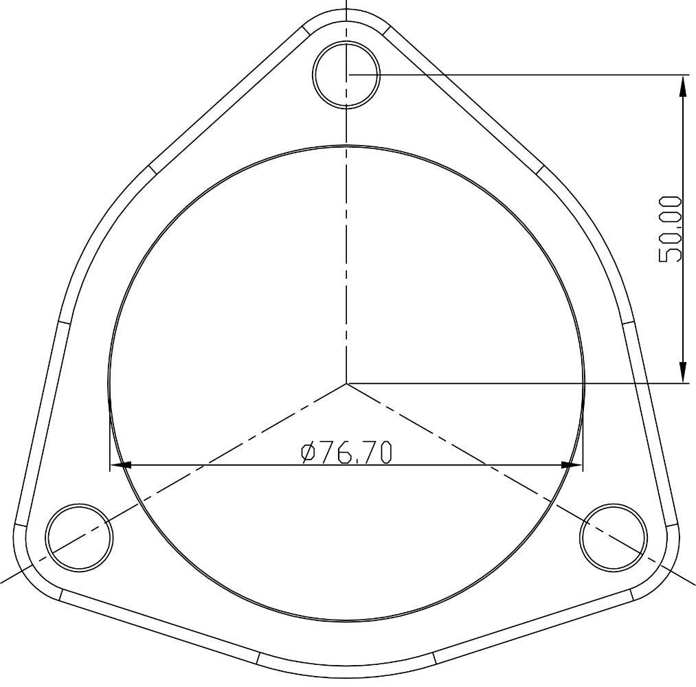 Aeroflow 3-Bolt Stainless Steel Flanges (AF9551-0012)