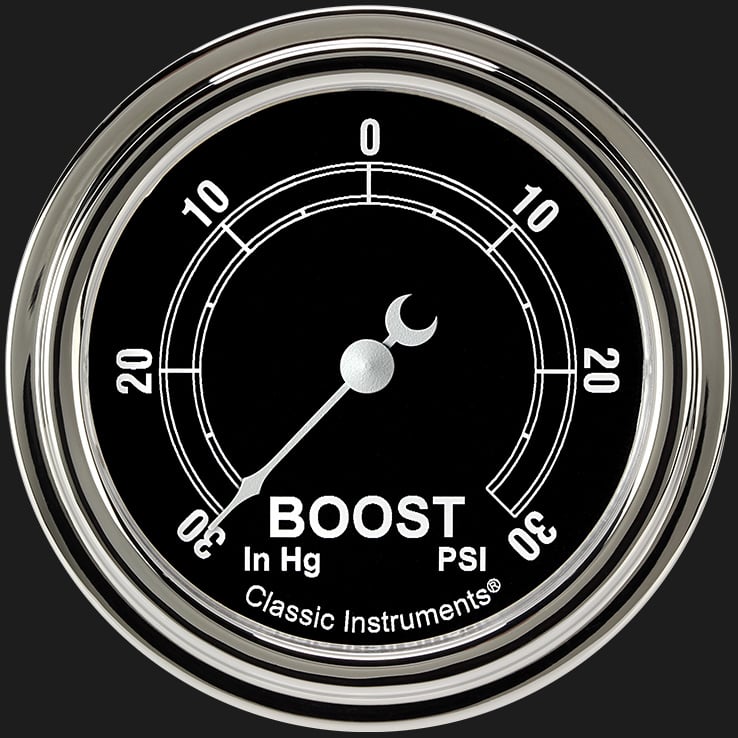 Classic Instruments Traditional 2 5/8" Boost/Vac Gauge - TR341SLF