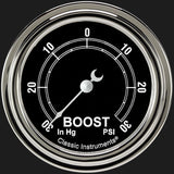 Classic Instruments Traditional 2 5/8" Boost/Vac Gauge - TR341SLF
