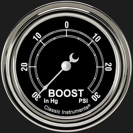 Classic Instruments Traditional 2 5/8" Boost/Vac Gauge - TR341SLF