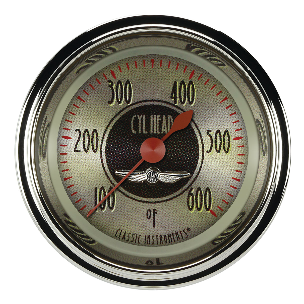 Classic Instruments All American Nickel 2 1/8" Cylinder Head Temp. Gauge - AN197SHC