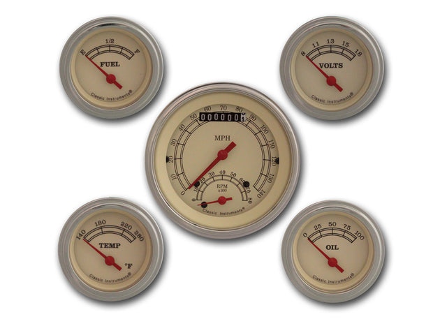 Classic Instruments Vintage Series Five Gauge Set - VT35SLF