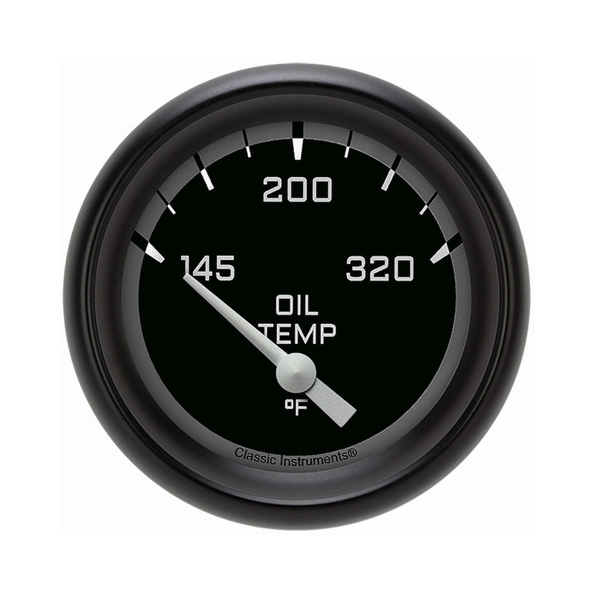 Classic Instruments Autocross Gray 2 5/8" Oil Temperature Gauge - AX228GBPF