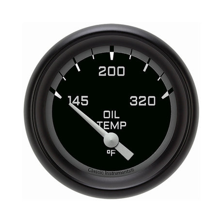 Classic Instruments Autocross Gray 2 5/8" Oil Temperature Gauge - AX228GBPF