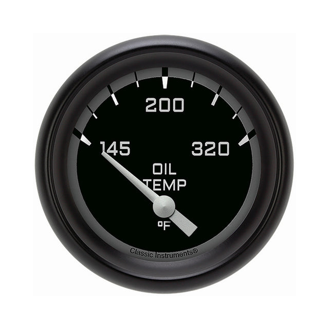 Classic Instruments Autocross Gray 2 5/8" Oil Temperature Gauge - AX228GBPF