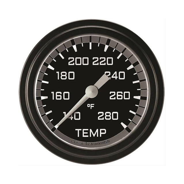 Classic Instruments AutoCross Gray 2 5/8" Full Sweep Water Temperature Gauge - AX326GBLF-02