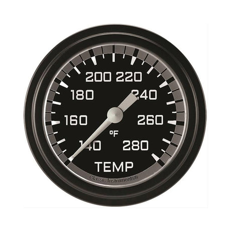 Classic Instruments AutoCross Gray 2 5/8" Full Sweep Water Temperature Gauge - AX326GBLF-06