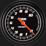 Classic Instruments Velocity Black 2 5/8" Tachometer - VS383BBLF