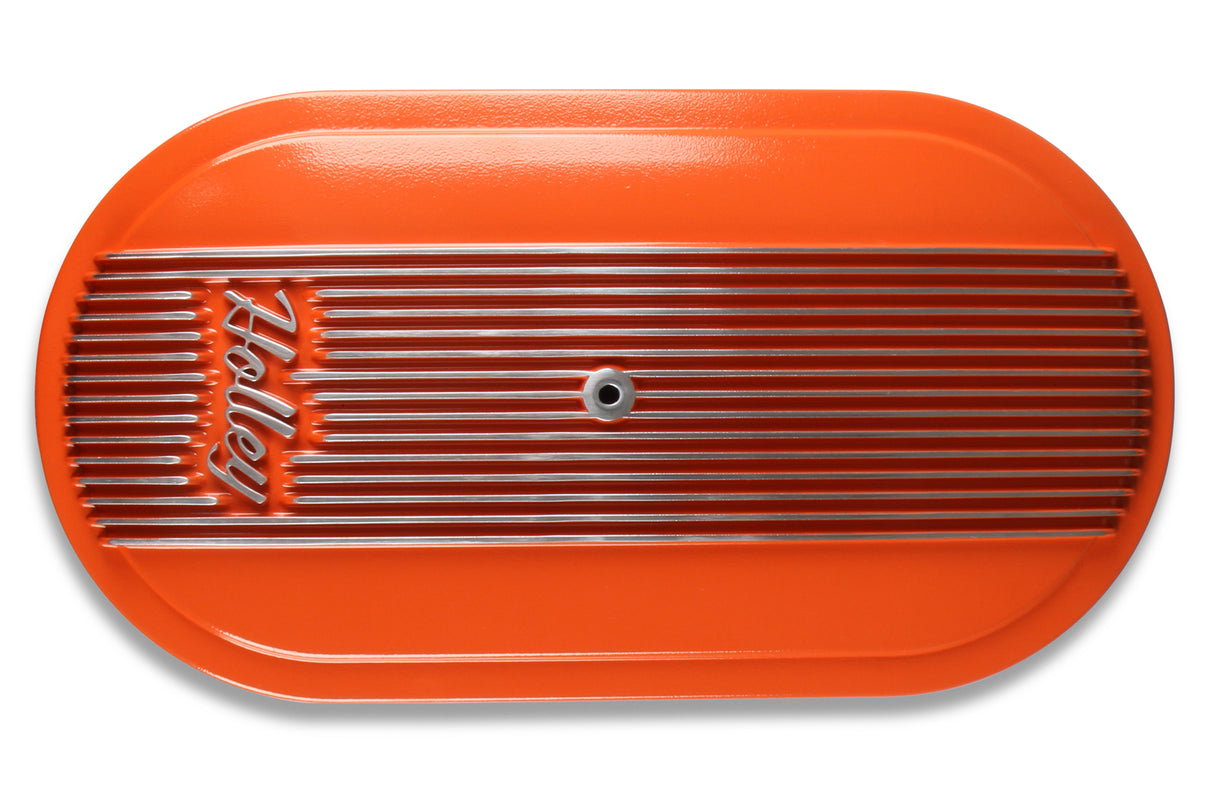 Holley 120-403 Vintage Series Oval Air Cleaner - Factory Orange Machined