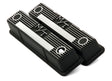 Holley 241-83 M/T Valve Covers - Vintage Style - Finned - SBC - Satin Black