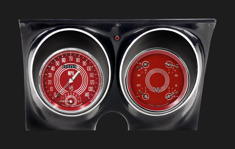 Classic Instruments V8 Red Steelie 1967-68 Camaro Package - CAM67V8RS