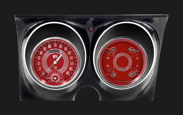 Classic Instruments V8 Red Steelie 1967-68 Camaro Package - CAM67V8RS