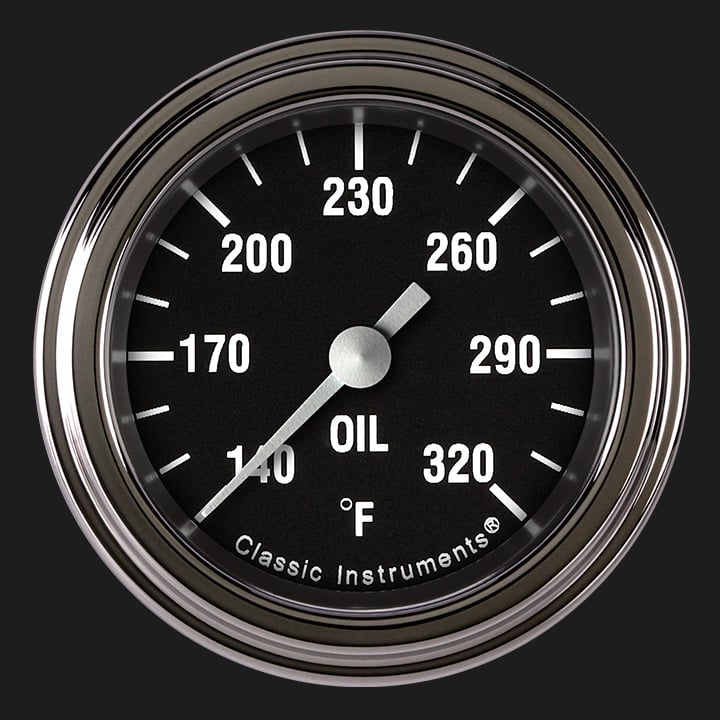 Classic Instruments Hot Rod 2 1/8" Oil Temperature Gauge - HR128SLF