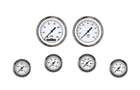 Classic Instruments White Hot Six Gauge Set 101 - WH101SLF