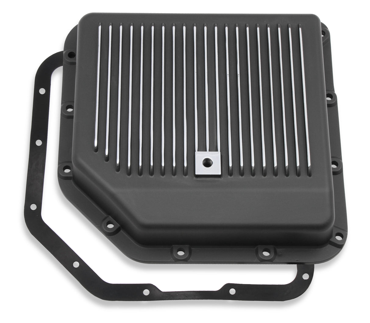 Mr Gasket Transmission Oil Pan - Black Aluminum - 9795BMRG