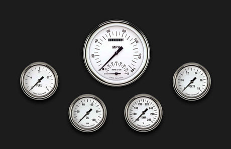 Classic Instruments White Hot Five Gauge Set 365 - WH365SLF