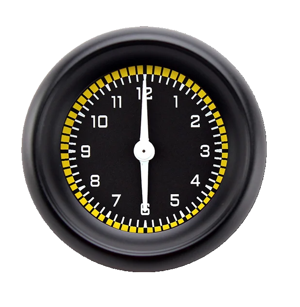 Classic Instruments AutoCross Yellow 2 1/8" Clock - AX90YBLF