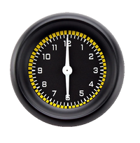 Classic Instruments AutoCross Yellow 2-1/8" Clock - AX90YBLF