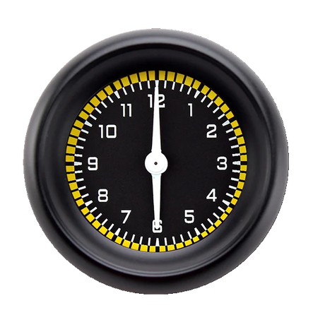 Classic Instruments AutoCross Yellow 2 1/8" Clock - AX90YBLF