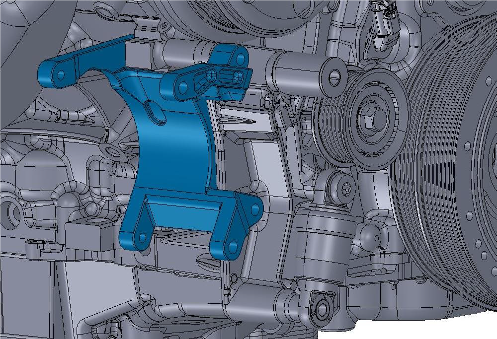 Holley Low Mount A/C Brackets for the Gen 5 LT4/LT1 Dry Sump Engines w/DSE Subframe - 20-211