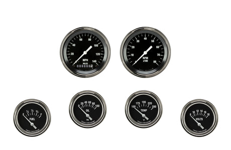 Classic Instruments Hot Rod Six Gauge Set 201 - HR201SLF