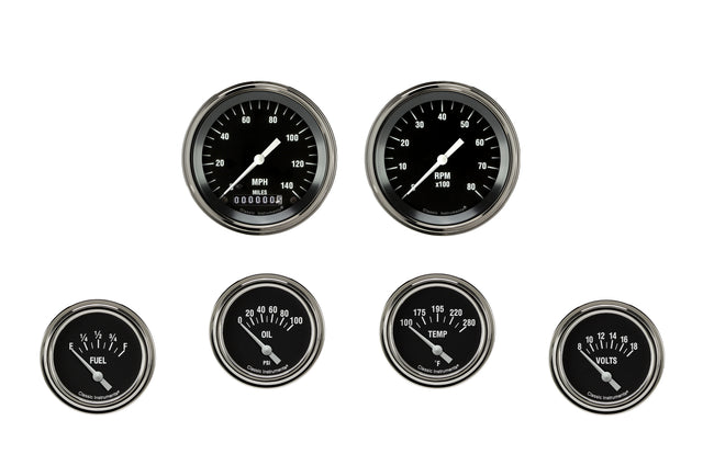 Classic Instruments Hot Rod Six Gauge Set 201 - HR201SLF