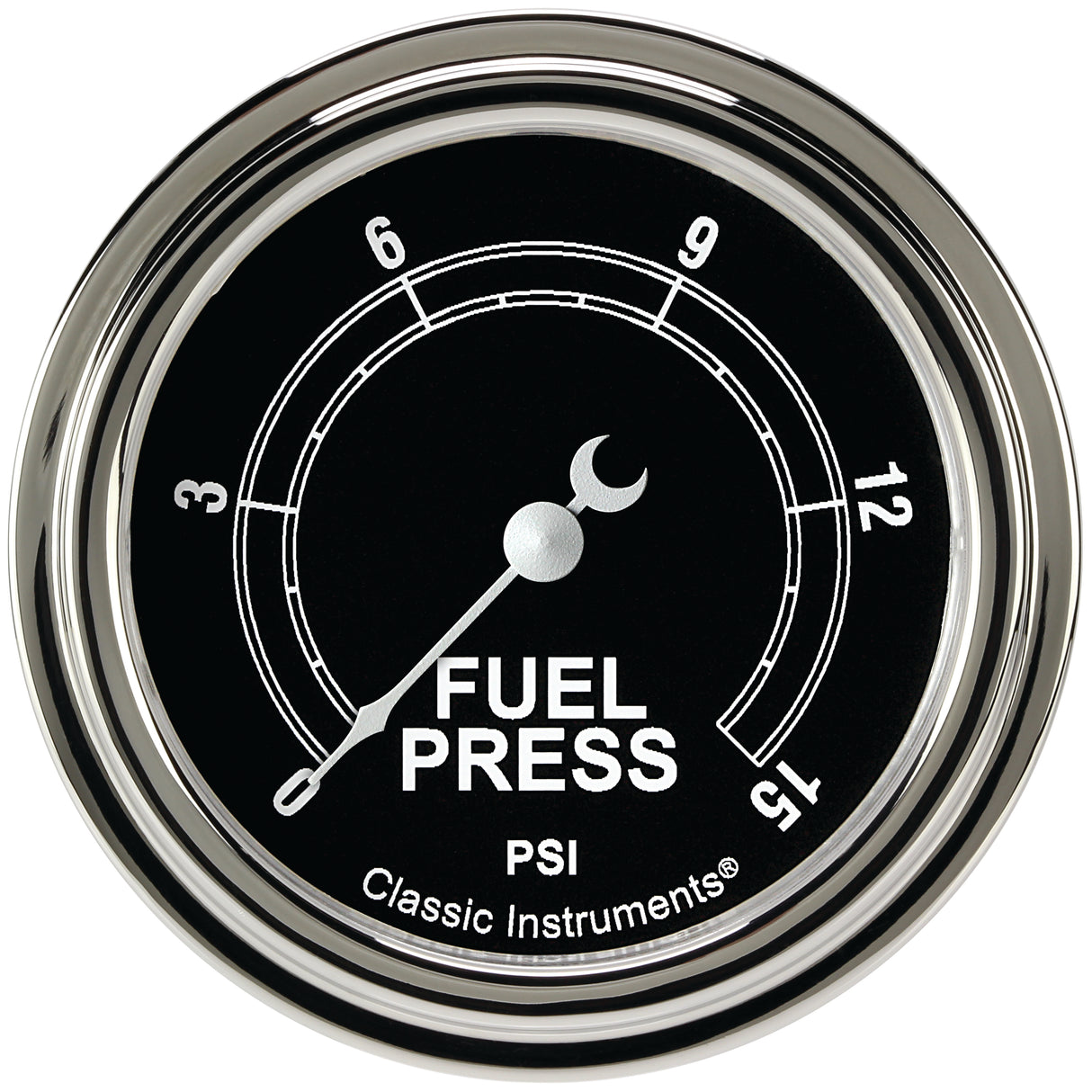 Classic Instruments Traditional 2-5/8" Fuel Pressure Gauge (15 PSI) - TR345SLF