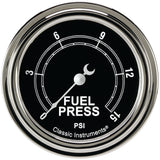 Classic Instruments Traditional 2-5/8" Fuel Pressure Gauge (15 PSI) - TR345SLF