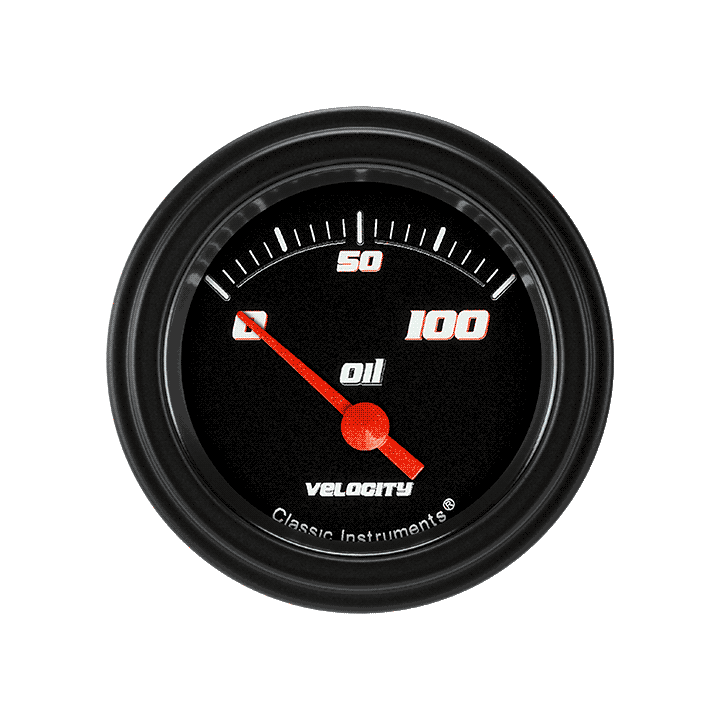 Classic Instruments Velocity Black 2 1/8" Oil Pressure - VS81BBLF