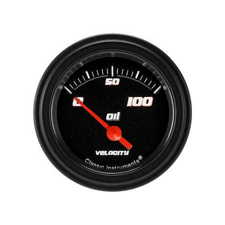 Classic Instruments Velocity Black 2 1/8" Oil Pressure - VS81BBLF