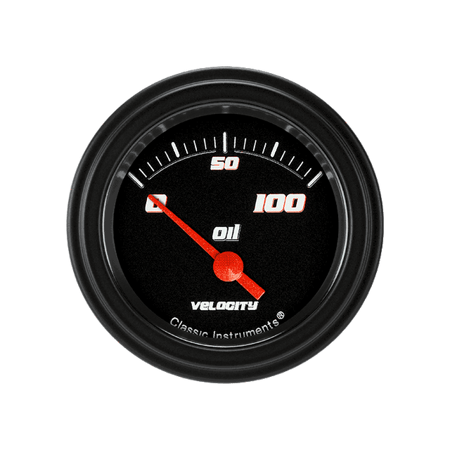 Classic Instruments Velocity Black 2 1/8" Oil Pressure - VS81BBLF