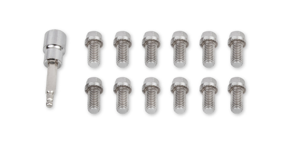 Mr Gasket Headlock Locking Header Bolts - 3/8-16 x 3/4 Inch - Set of 12 - 2230G