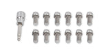 Mr Gasket Headlock Locking Header Bolts - 3/8-16 x 3/4 Inch - Set of 12 - 2230G