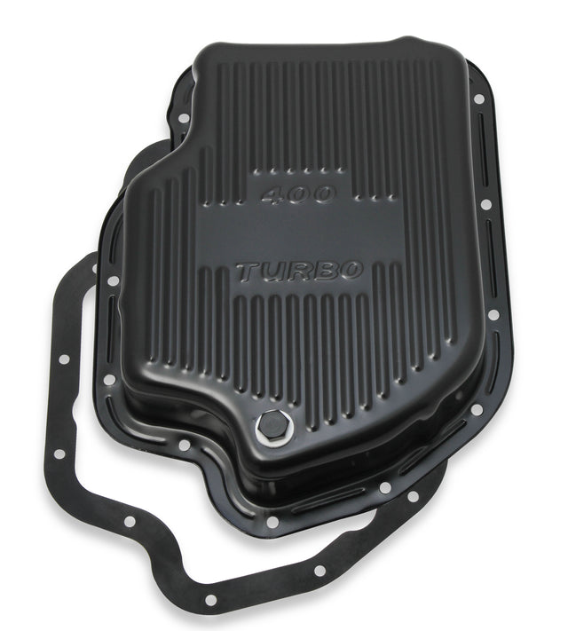Mr Gasket Transmission Oil Pan - Black Steel - 9786BMRG
