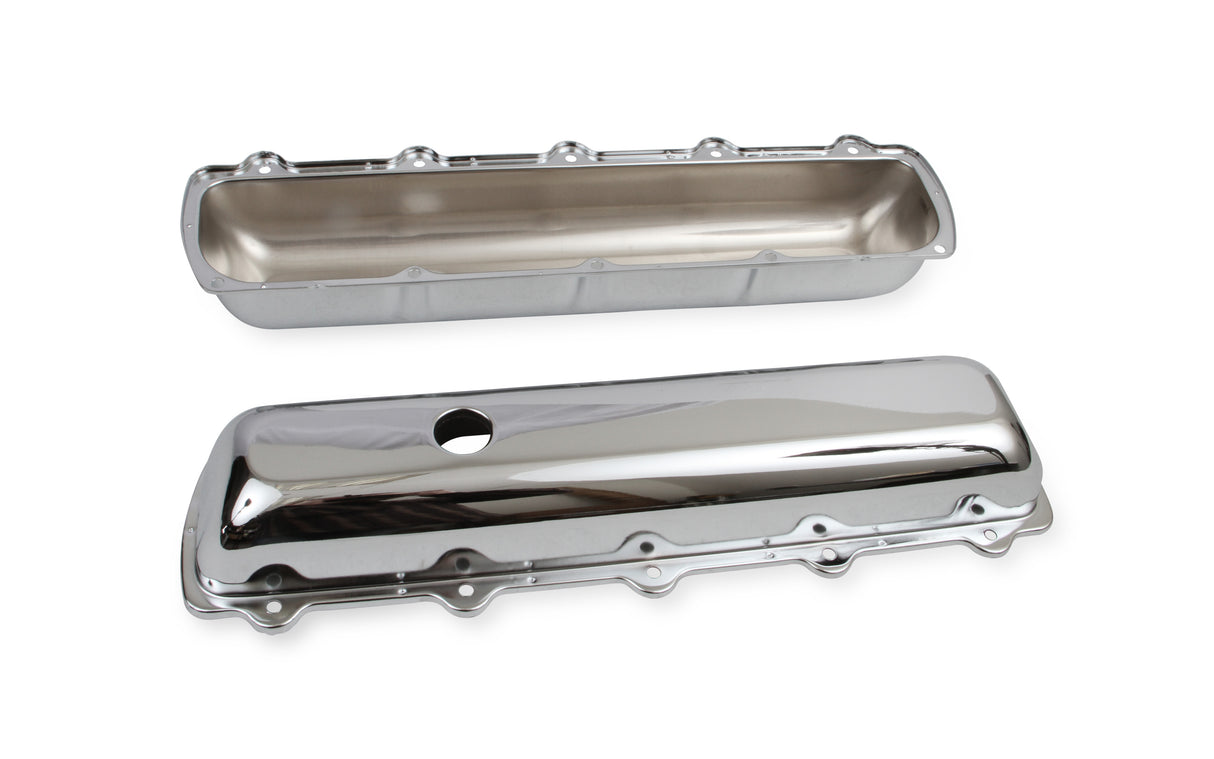 Mr Gasket Chrome Valve Covers without Baffle - 9422