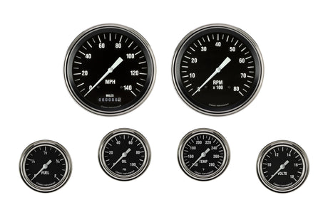 Classic Instruments Hot Rod Six Gauge Set 351 - HR351SLF