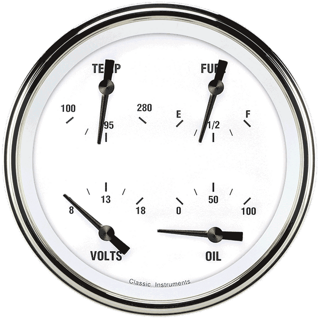 Classic Instruments WHITE HOT 5IN QUAD 0-90 - WH78SLC
