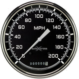 Classic Instruments Autocross Gray 5" Speedometer Gauge (200 MPH) - AX56GSLF