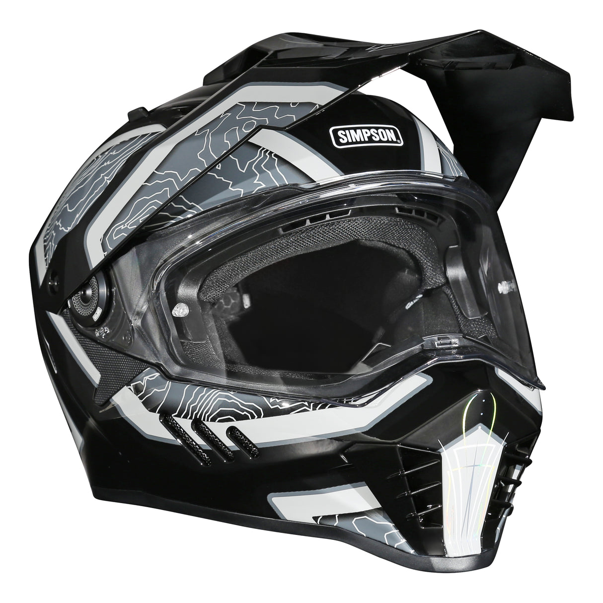 Simpson Motorcycle Xcursion Bandit Helmet - Summit Black - Double Extra Large - XBS22X