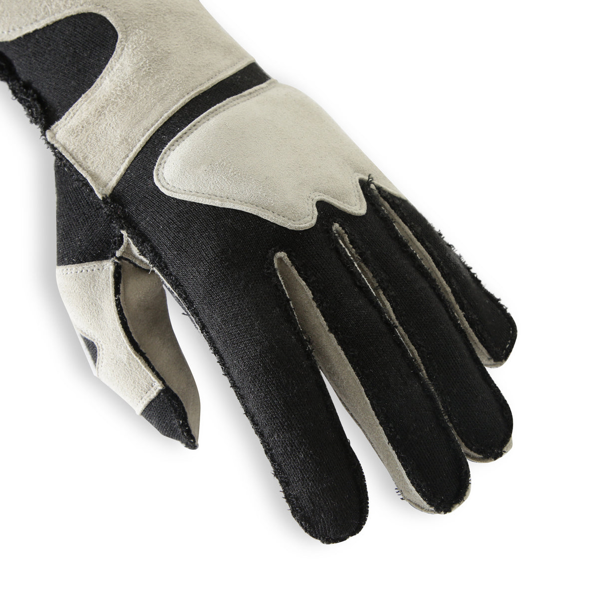 Racequip SFI 3.3/5 Black / Gray Outseam Long Gauntlet Nomex Race Gloves - Large - 359605RQP