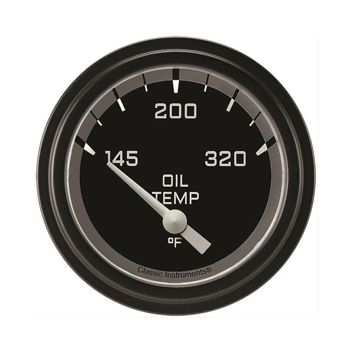 Classic Instruments Autocross Gray 2 5/8" Oil Temperature Gauge - AX228GBLF