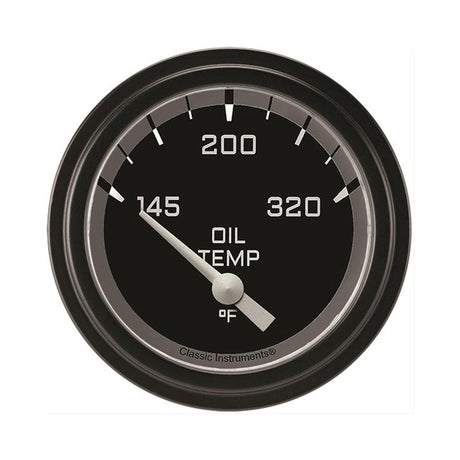 Classic Instruments Autocross Gray 2 5/8" Oil Temperature Gauge - AX228GBLF