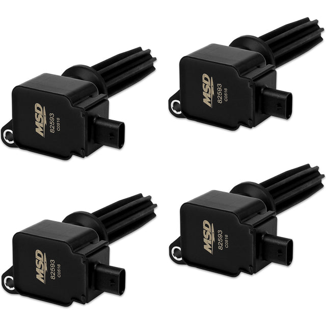 MSD Ignition Coil - Ford EcoBoost - 2.0L/2.3L L4 - Black - 4-Pack - 825943
