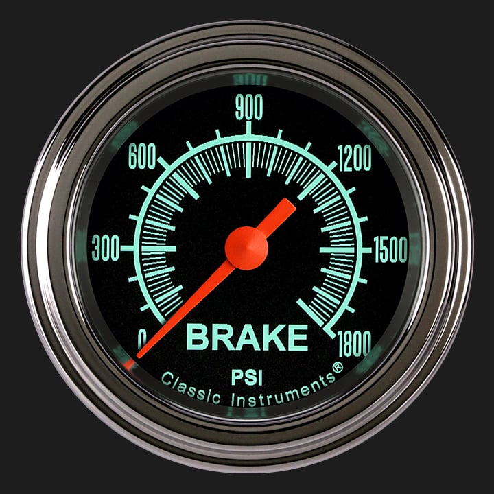 Classic Instruments G/Stock 2 1/8" Brake Pressure Gauge - GS167SLF