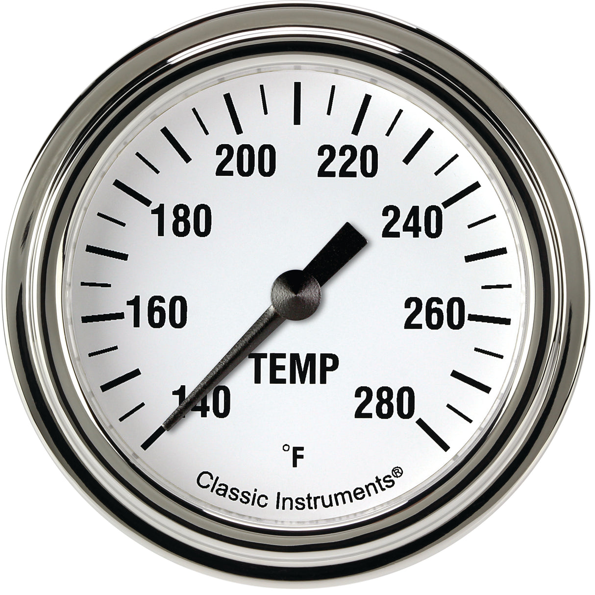 Classic Instruments White Hot 2 5/8" Full Sweep Water Temperature Gauge - WH326SLF-06