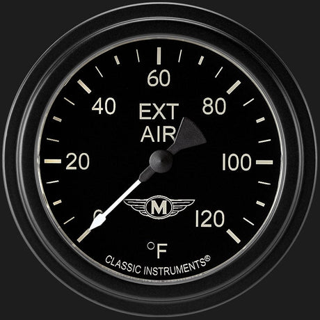 Classic Instruments Moal Bomber 2 5/8" Outside Air Temp Gauge - MA399BLF