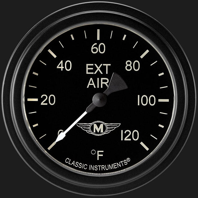 Classic Instruments Moal Bomber 2 5/8" Outside Air Temp Gauge - MA399BLF