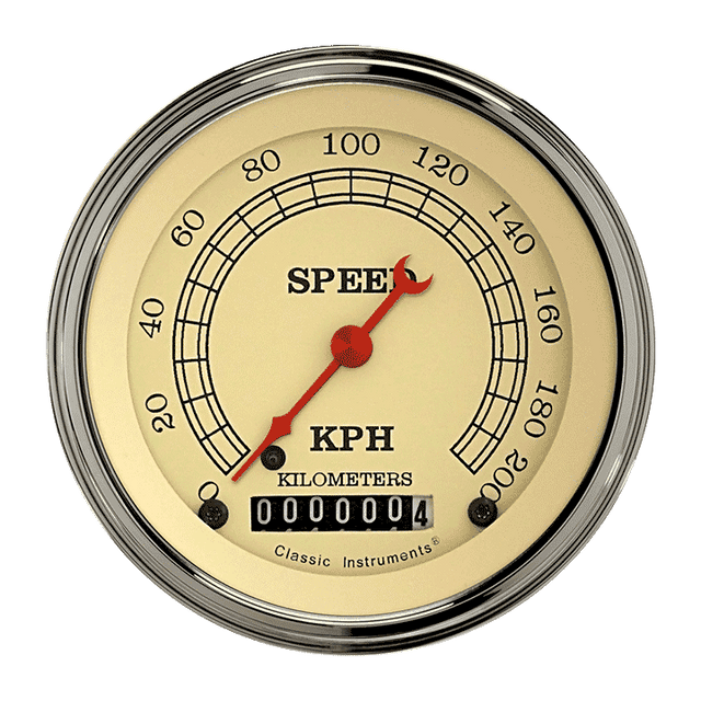 Classic Instruments VINTAGE 3IN SPEEDO 200 KPH - VT59SLC
